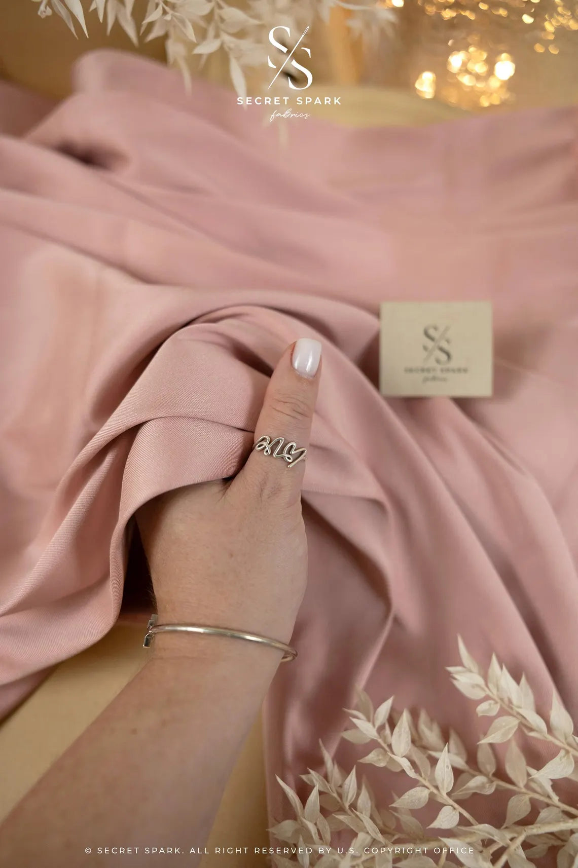 Mikado - Dusty Rose Premium Structured Satin, High-Quality Material by the Yard with One-Way Stretch for Bridal Wear, Special Events