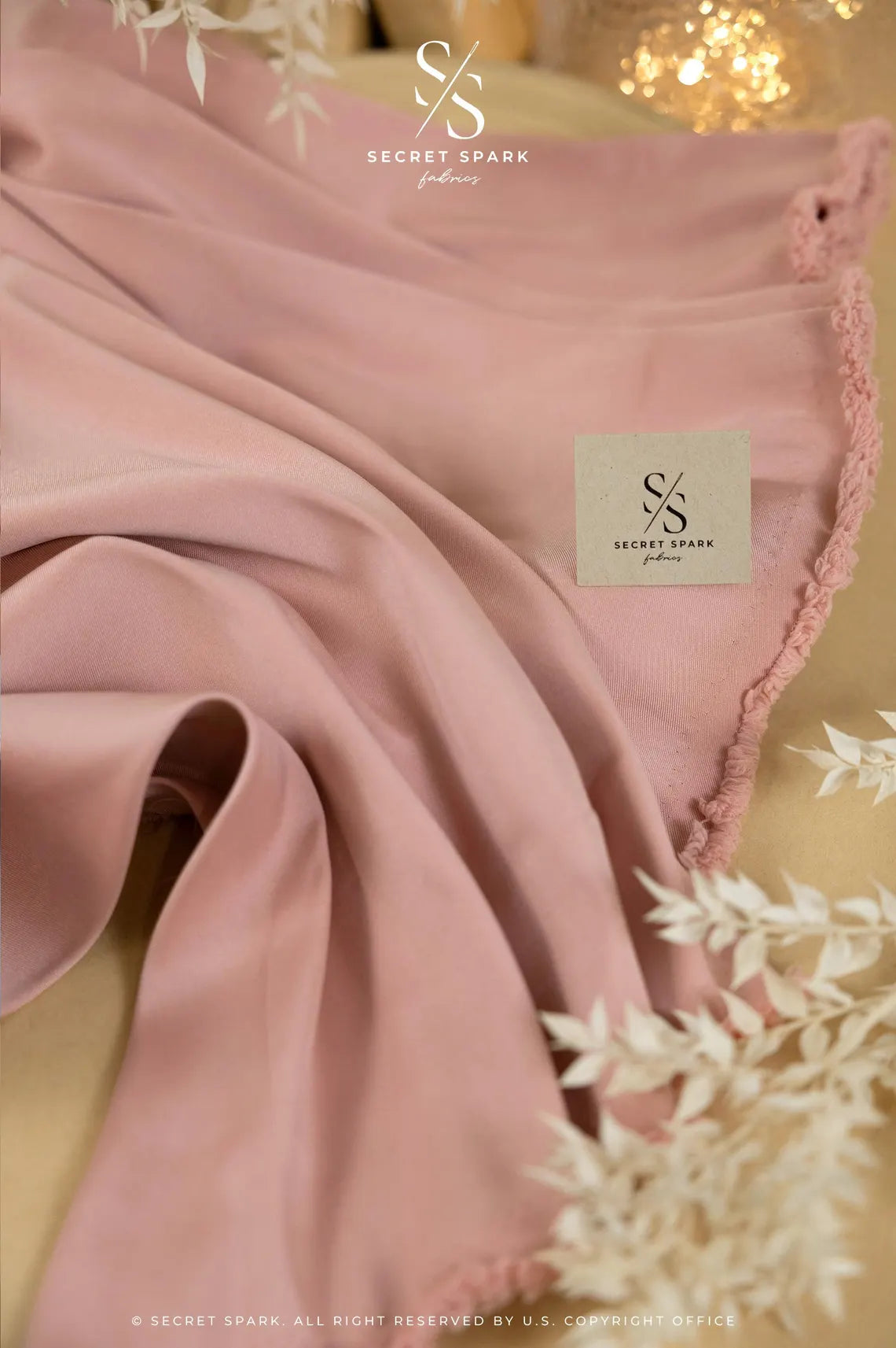 Mikado - Dusty Rose Premium Structured Satin, High-Quality Material by the Yard with One-Way Stretch for Bridal Wear, Special Events