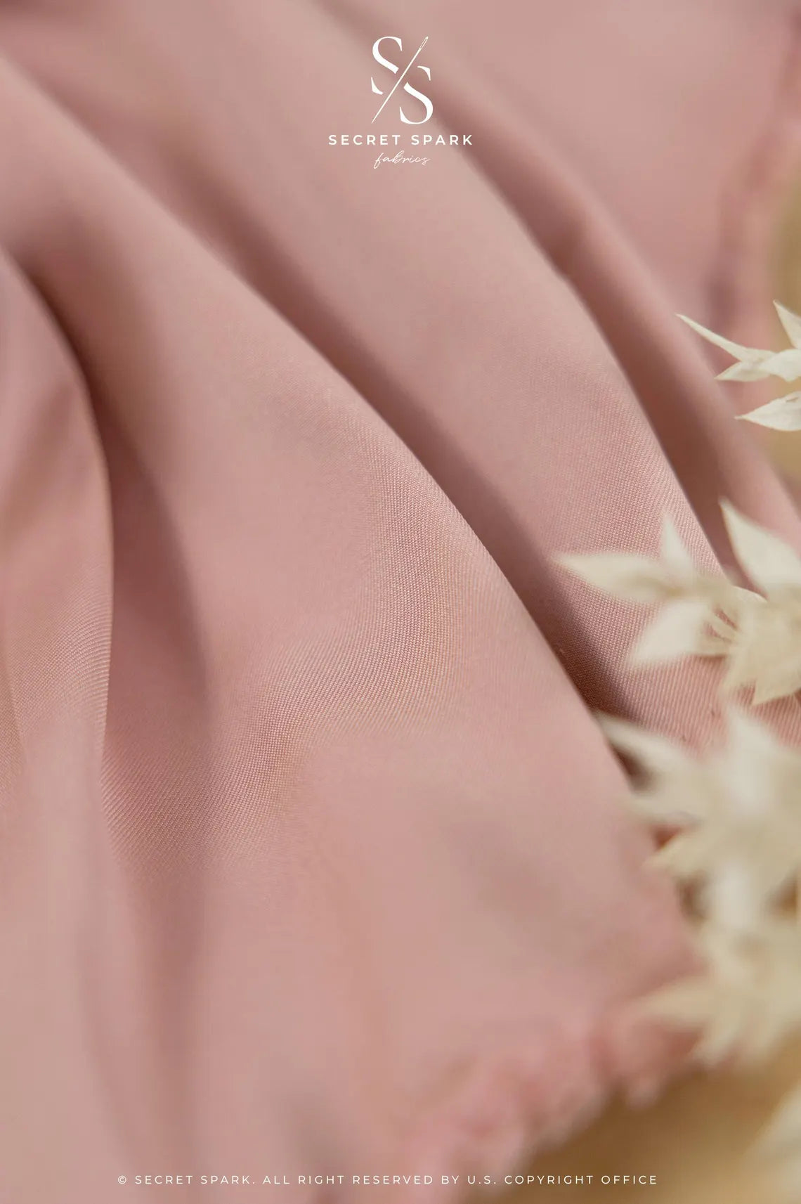 Mikado - Dusty Rose Premium Structured Satin, High-Quality Material by the Yard with One-Way Stretch for Bridal Wear, Special Events