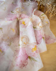 Magic - English Rose Exclusive Floral Bridal Organza by the Yard, Soft Matte Printed Organza Fabric with Classic Roses for Wedding Dresses