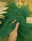 Clouds Tulle 59" - Forest Green Color Premium Soft Fabric by the Yard, Wholesale Tulle Mesh, for Evening Dresses, Prom Gowns and Event Decor