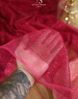 Illuminate Glitter Tulle - Fuchsia Color Premium Quality Fabric by the Yard, Sparkling Mesh for Stage Costumes, Party Decor, 59" wide