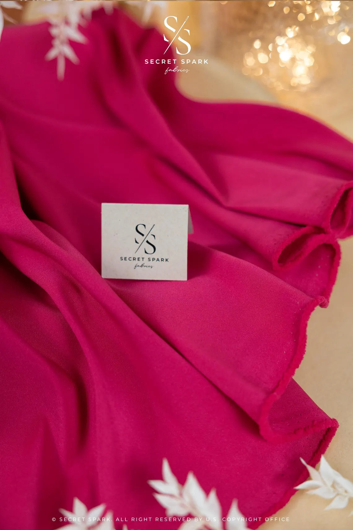 Mikado - Fuchsia Rich Dense Stretch Satin, Quality Material by the Yard with Structured Drape for Evening Wear, Special Events, Gowns