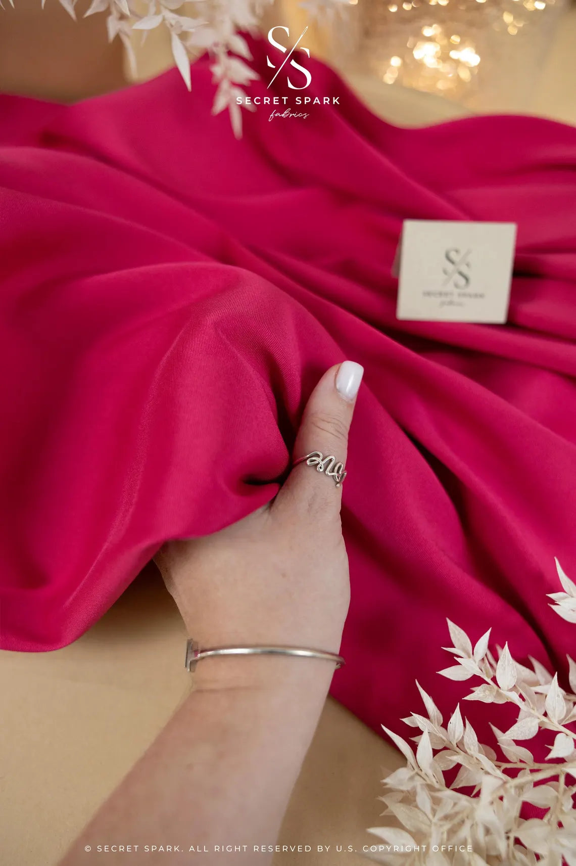 Mikado - Fuchsia Rich Dense Stretch Satin, Quality Material by the Yard with Structured Drape for Evening Wear, Special Events, Gowns