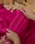 Grace - Fuchsia Pink Crepe Stretch Fabric for Dresses, Blazers, Pants, Heavyweight Draping Material by the Yard for Tailoring, Sewing & Fashion Design