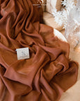 Aura Chiffon - Ginger Bread Color Premium Material by the Yard, Soft Matte Quality with Beautiful Drapes, for Costumes, Halloween Decor, Curtains