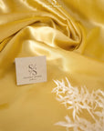 Iconic Silky Satin - Golden Color Premium Charmeuse Fabric One Way Stretch, Satin Material for Crafts, Decor, Costumes, Special Events DIY