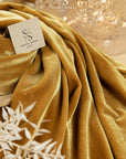 Rich - Golden Brown Stretch Velvet Fabric - Premium 4-Way Soft Velour for Dresses, Upholstery, Curtains, Costumes and Decor