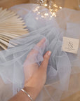 Clouds Tulle 59" - Gray Color Soft Matte Premium Fabric by the Yard, Quality Nylon Mesh for Elegant Dresses, Event Decor and Bottoming