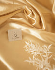 Iconic Silky Satin - Honey Color Soft Silky Satin Charmeuse Fabric 1 Way Stretch Fabric, Soft Satin for Women's Slips, Crafts, Ties, Dress, Handkerchiefs DIY