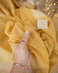 Aura Chiffon - Honey Color Premium Quality Material by the Yard, Soft Matte Fabric with Beautiful Drapes, for Summer Dresses, Scarves, Light Decor
