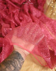 Illuminate Glitter Tulle - Hot Pink Color High Quality Fabric by the Yard, Sparkling Mesh for Stage Costumes, Party Decor, Dance Wear