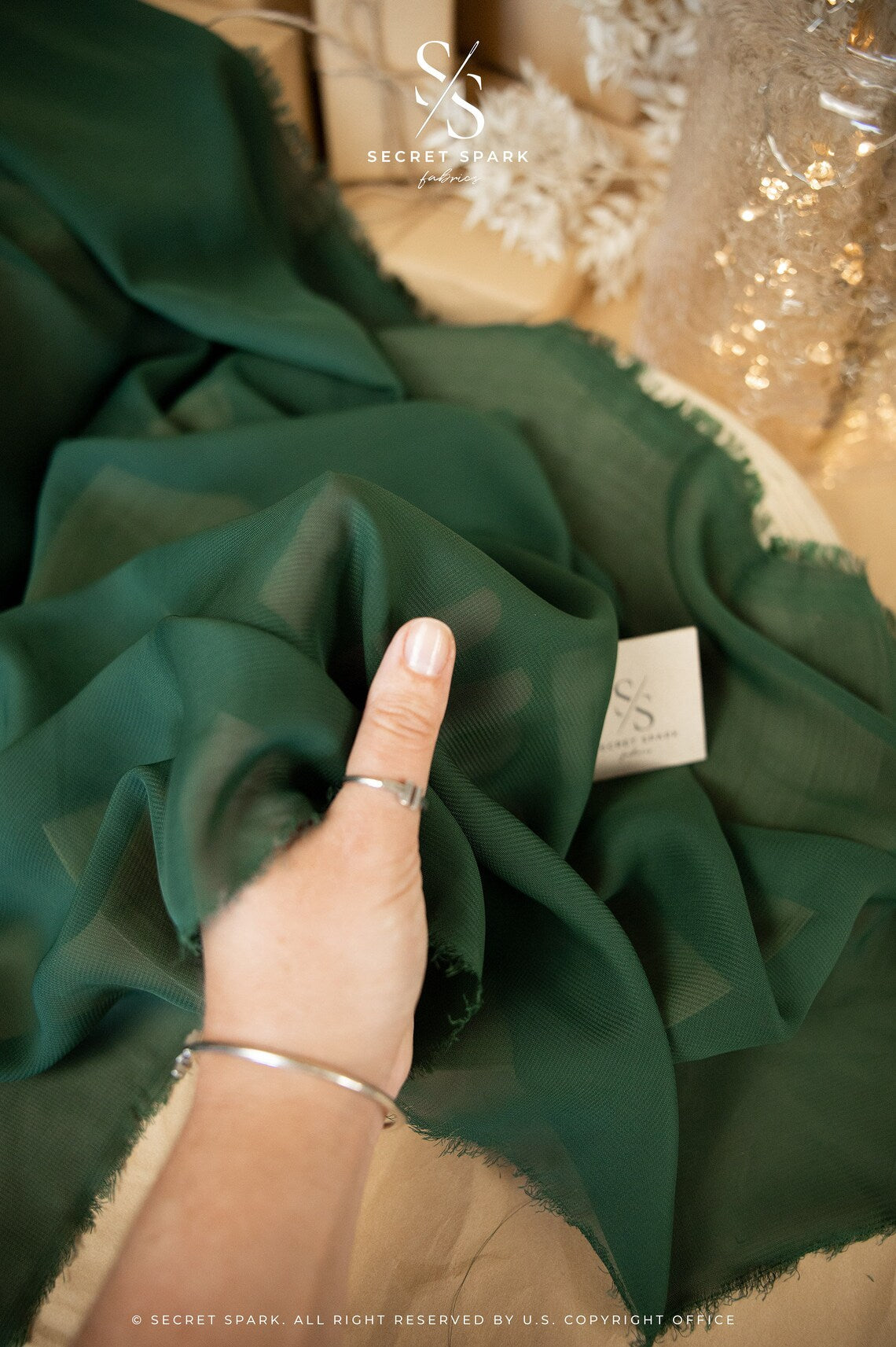 Order Green Chiffon Evening Dresses, Table Runners, Elegant Decor – Secret  Spark Fabrics