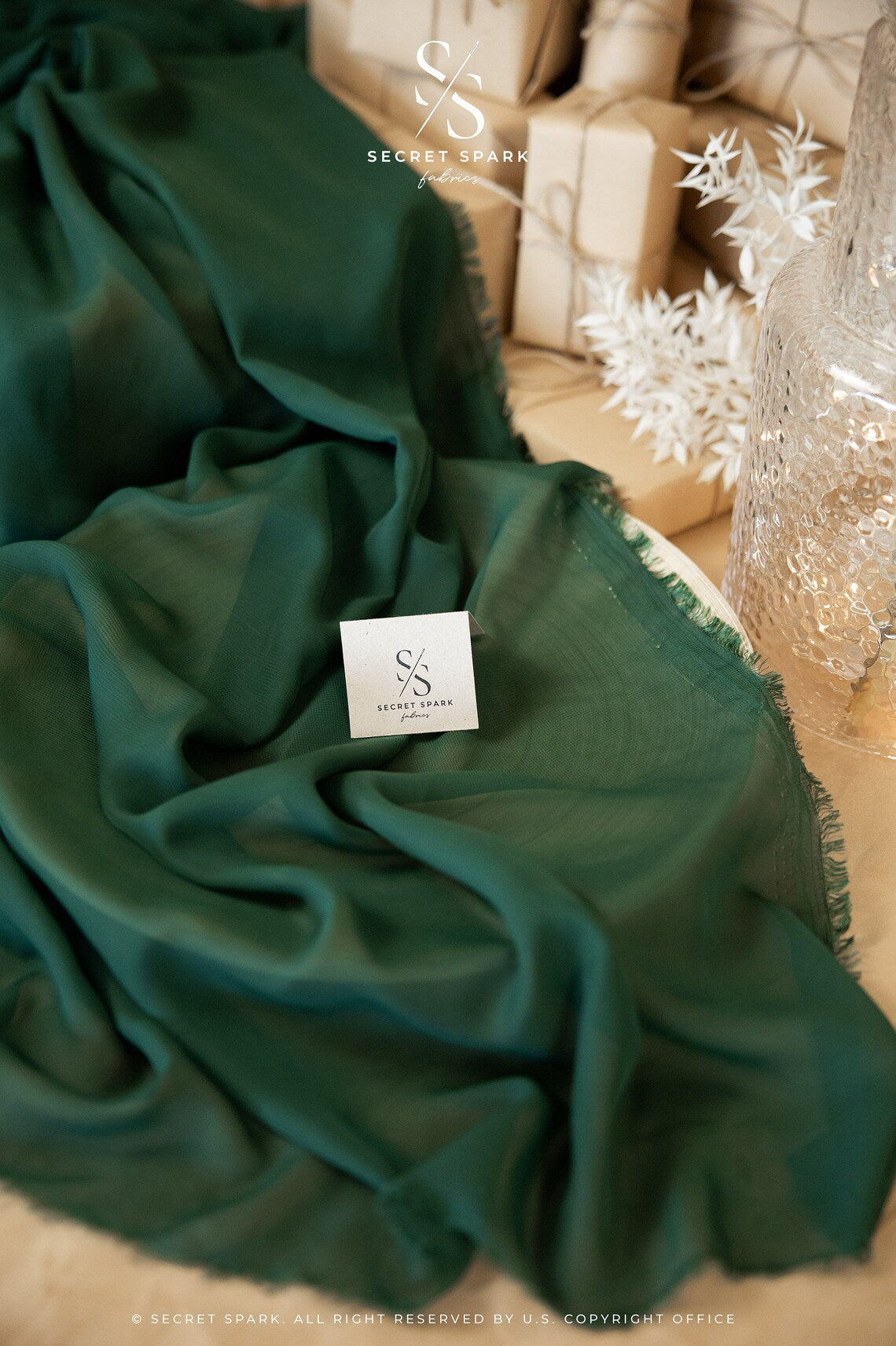 Order Green Chiffon Evening Dresses, Table Runners, Elegant Decor Secret Spark Fabrics Order Green Chiffon Evening Dresses, Table Runners, Elegant Decor Secret Spark Fabrics