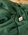 Serenity - Hunter Green Matte Organza 118", Premium Airy Material by the Yard with Fluid Drape for Evening Wear, Decor