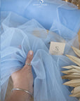 Clouds Tulle 59" - Hydrangea Color Soft Matte Italy Fabric by the Yard, Premium Quality Tulle Mesh for Wedding Gowns, Party Decor, Events