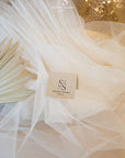 Clouds Tulle 59" - Ivory Color Soft Matte Bridal Fabric, Wedding Tulle Mesh for Wedding Gowns, Veils, Formal Events