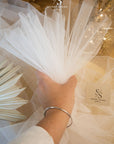 Clouds Tulle 59" - Ivory Color Soft Matte Bridal Fabric, Wedding Tulle Mesh for Wedding Gowns, Veils, Formal Events