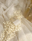 Illuminate Glitter Tulle - Ivory Color Premium Bridal Fabric by the Yard, Quality Shimmering Mesh for Wedding Decor, Dresses, 59" wide