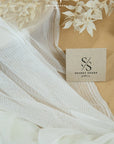 Mirage Power Mesh - Ivory Color Bridal Premium Material by the Yard, High-Elastic Ultra Fine Nylon Mesh for Wedding Foundations, Body Sculpting