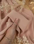 Grace - Light Dusty Rose Crepe Stretch Fabric for Elegant Dresses and Formal Wear, Premium Matte Body Sculpting Material by the Yard, Two-Way Stretch for Tailored Suits and Skirts