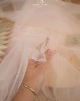 Clouds Tulle 59" - Light Pastel Pink Color Soft Matte Bridal Fabric by the Yard, Premium Tulle Mesh for Baby Events, Wedding Details