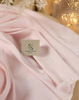 Mikado - Light Pastel Pink Delicate Structured Satin, Premium Material by the Yard with One-Way Stretch for Bridal, Special Events