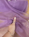 Glimmer Crystal Organza - Lilac Blush Color Sheer Crystal Fabric by the Yard, Sparkle Crystal Sheer for Baby Shower Decor, Girls Dresses, Volume Dress