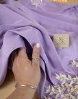 Mikado - Lilac Premium Structured Satin, High-Quality Material by the Yard with One-Way Stretch for Evening Wear, Special Events