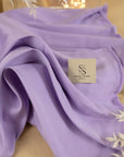 Mikado - Lilac Premium Structured Satin, High-Quality Material by the Yard with One-Way Stretch for Evening Wear, Special Events