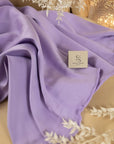 Mikado - Lilac Premium Structured Satin, High-Quality Material by the Yard with One-Way Stretch for Evening Wear, Special Events