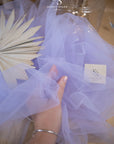 Clouds Tulle 59" - Lilac Purple Color Soft Matte Bridal Fabric by the Yard, Italian Tulle Mesh for Wedding Dresses, Decor and Baby Shower