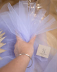 Clouds Tulle 59" - Lilac Purple Color Soft Matte Bridal Fabric by the Yard, Italian Tulle Mesh for Wedding Dresses, Decor and Baby Shower