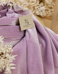 Rich - Lilac Rose Stretch Velvet Fabric by the Yard - Soft Premium 4-Way Velour for Dresses, Fairytale Costumes, Crafts