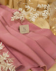Grace - Mauve Rose Crepe Stretch Fabric for Formal Dresses and Tailored Suits, Premium Matte Body Sculpting Material by the Yard, Quality Heavy Draping for Elegant Apparel