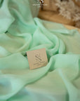 Aura Chiffon - Mint Color Soft Premium Fabric by the Yard, Airy Light Material with Beautiful Drape for Spring Fashion, Baby Shower, Summer Dresses