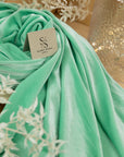 Rich - Mint Stretch Velvet Fabric by the Yard, Premium 4-Way Soft Velour Material for Wedding Decor, Pillows, Crafts
