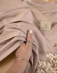 Mikado - Mocha Rose Premium Structured Satin, Quality Material by the Yard with Dense Drape for Evening Wear, Special Occasions