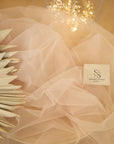 Clouds Tulle 59" - Mystic Beige Color Soft Matte Bridal Fabric by the Yard, Premium Wedding Tulle Mesh for Wedding Gowns, Veils and Decor