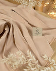 Mikado - Mystic Beige Premium Stretch Satin, Designer Quality Material by the Yard with Structured Drape for Evening, Special Events