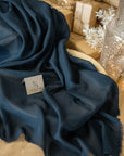 Aura Chiffon - Navy Blue Color Premium Quality Fabric by the Yard, Soft Matte Material with Beautiful Drape for Evening Gowns, Formal Wear, Elegant Decor