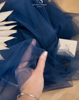 Clouds Tulle 59" - Navy Blue Color Premium Quality Material by the Yard, Soft Matte Tulle Mesh for Evening Gowns, Formal Decor and Classic Events