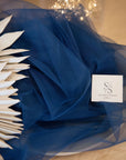 Clouds Tulle 59" - Navy Blue Color Premium Quality Material by the Yard, Soft Matte Tulle Mesh for Evening Gowns, Formal Decor and Classic Events