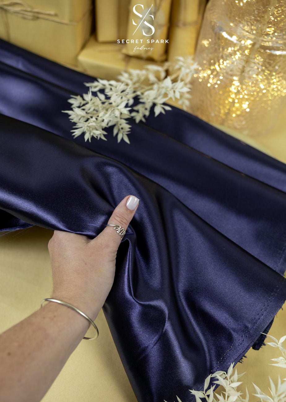 navy blue material for dresses Navy Blue Cotton Flax Deep-V Maxi Tier Dress 66" / Petite (5'1" and below)