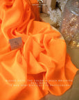 Aura Chiffon - Neon Orange Color Bright Premium Fabric by the Yard, Airy Light Material with Beautiful Drape for Dance Costumes, Party Decor, Summer Fashion