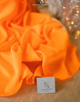 Aura Chiffon - Neon Orange Color Bright Premium Fabric by the Yard, Airy Light Material with Beautiful Drape for Dance Costumes, Party Decor, Summer Fashion