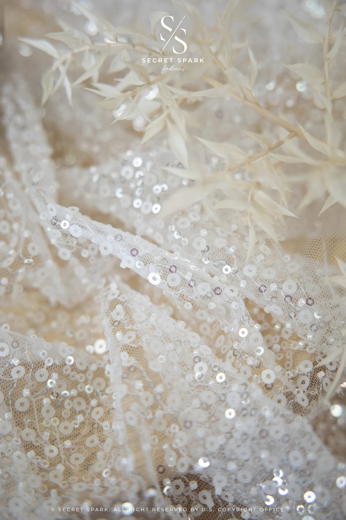 Order Off White Crystal Beaded | Premium | for Bridal & Veils Secret Spark Fabrics Order Off White Crystal Beaded | Premium | for Bridal & Veils Secret Spark Fabrics