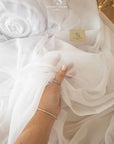 Serenity - Off White Matte Organza 118"-120" (~300-305 cm), Premium Bridal Quality Material by the Yard for Wedding Gowns, Event Decor