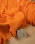 Aura Chiffon - Orange Color Bright Airy Fabric by the Yard, Soft Matte Lightweight Material, for Summer Dresses, Dance Costumes, 59" wide