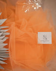 Clouds Tulle 59" - Orange Color Soft Matte Fabric by the Yard, Premium Quality Tulle Mesh for Party Decor, Dance Costumes and Event Design